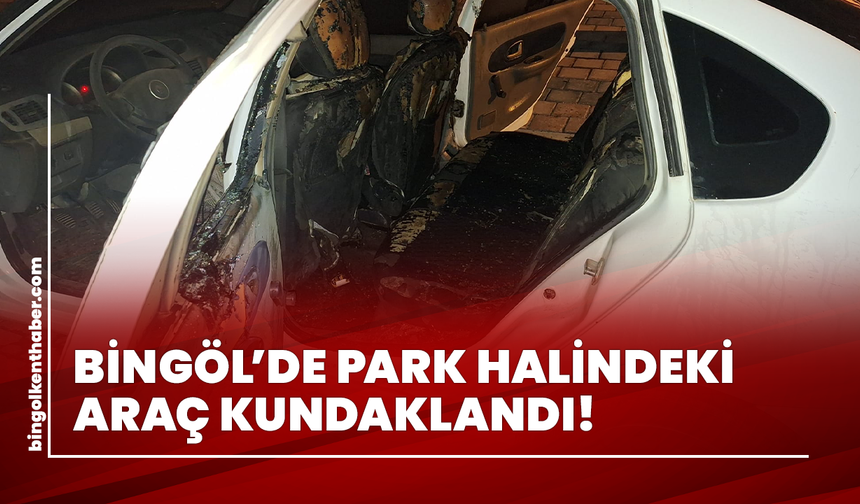 Bingöl’de Park Halindeki Araç Kundaklandı!