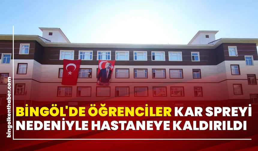 Bingöl'de Öğrenciler Kar Spreyi Nedeniyle Hastaneye Kaldırıldı