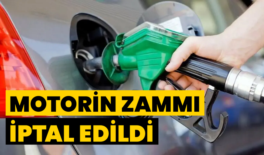 Motorin Zammı İptal Edildi
