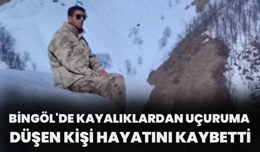 Bingöl'de Kayalıklardan Uçuruma Düşen Kişi Hayatını Kaybetti