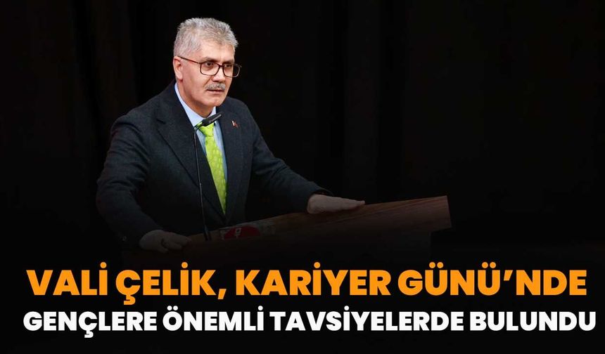 Vali Çelik, Kariyer Günü’nde Gençlere Önemli Tavsiyelerde Bulundu