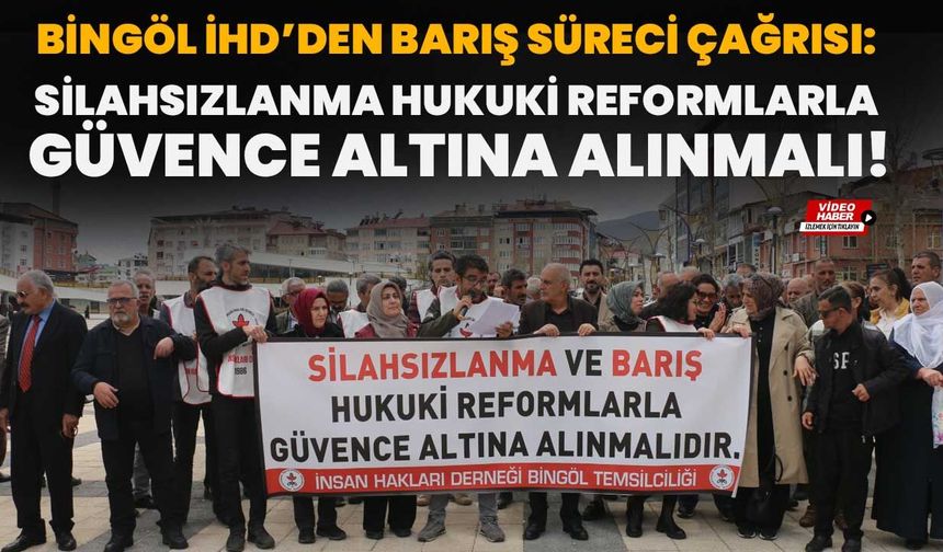 Bingöl İHD’den Barış Süreci Çağrısı: Silahsızlanma Hukuki Reformlarla Güvence Altına Alınmalı!