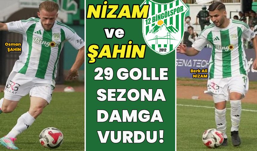 12 Bingölspor’dan Nizam ve Şahin, '3. Lig 2. Grup Gol Krallığı Listesi'nde İlk 4’de Yeraldı