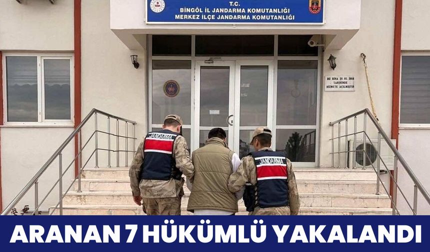 Bingöl'de Yakalanan 7 Hükümlü Tutuklandı