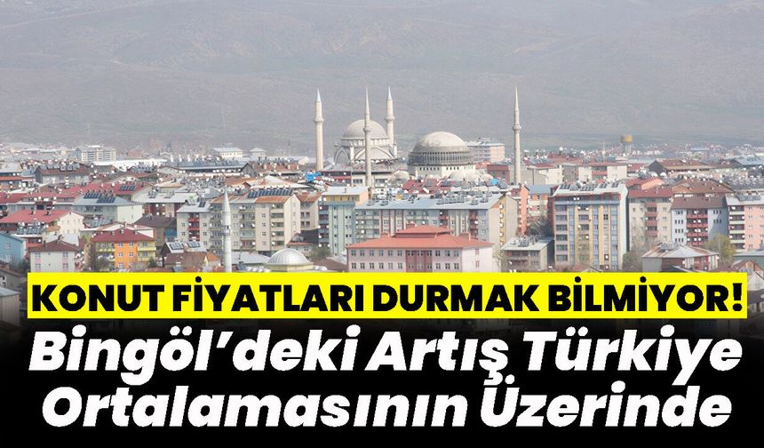 Bingöl’deki Artış Türkiye Ortalamasının Üzerinde