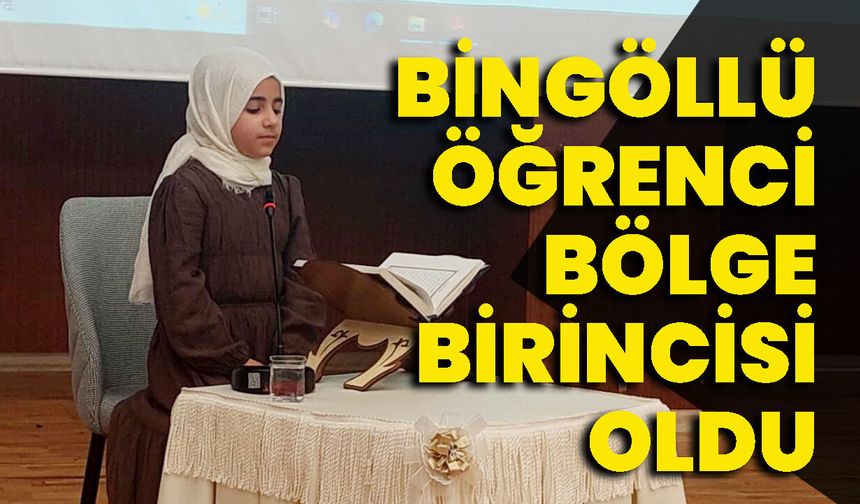 Bingöllü Öğrenci Bölge Birincisi Oldu