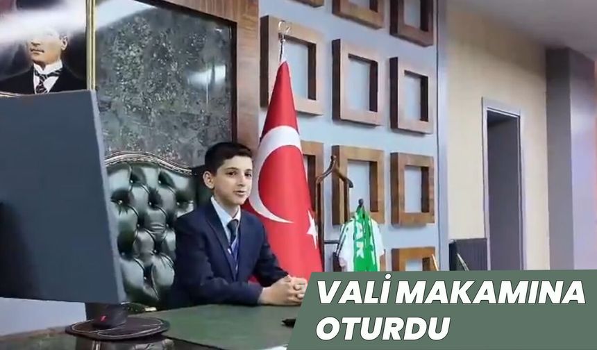 Bingöl’de Vali Makamına Oturdu, Tüm Dünya Çocuklarına Mesaj Verdi