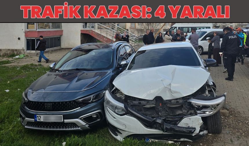 Bingöl'de Trafik Kazası: 4 Yaralı