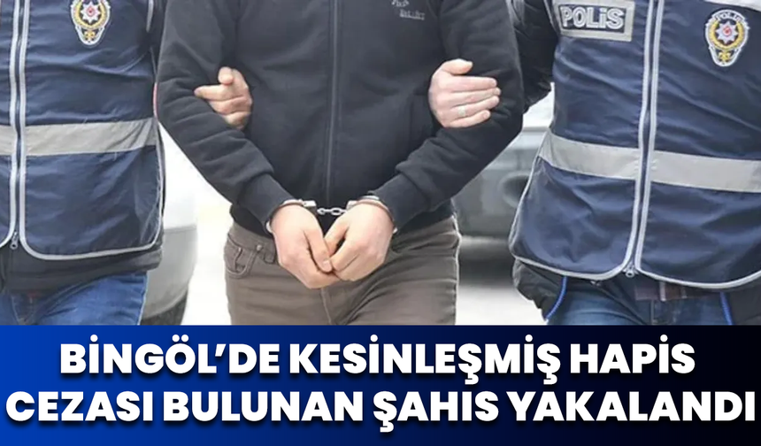 Bingöl’de Kesinleşmiş Hapis Cezası Bulunan Şahıs Yakalandı