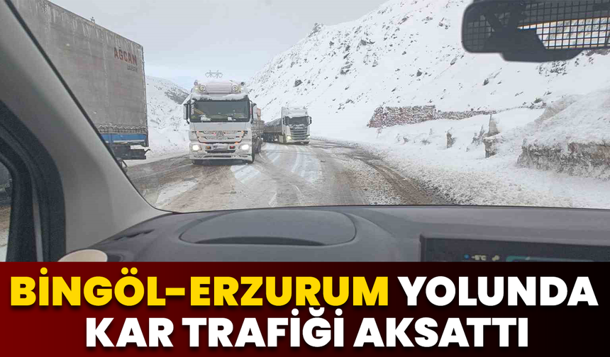 Bingöl-Erzurum Yolunda Kar Ve Buz Trafiği Aksattı