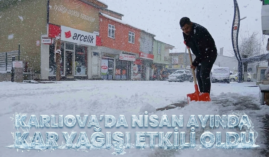 Karlıova’da Nisan Ayında Kar Yağışı Etkili Oldu