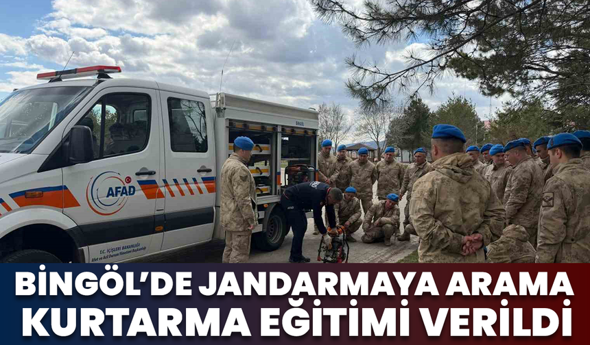 Bingöl’de Jandarmaya Arama Kurtarma Eğitimi Verildi