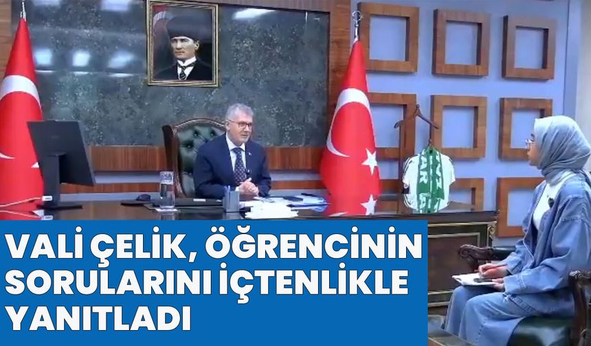 Bingöl Valisi Çelik, Öğrencinin Sorularını Samimiyetle Yanıtladı