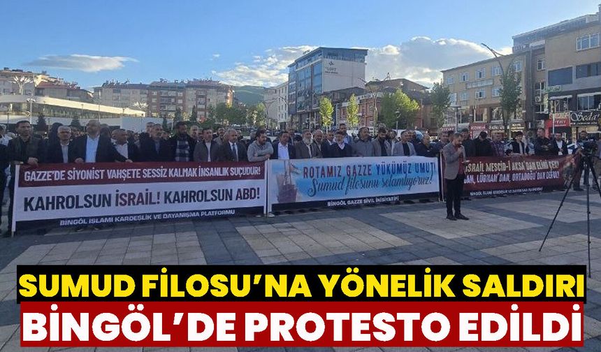 Sumud Filosu’na Yönelik Saldırı Bingöl’de Protesto Edildi