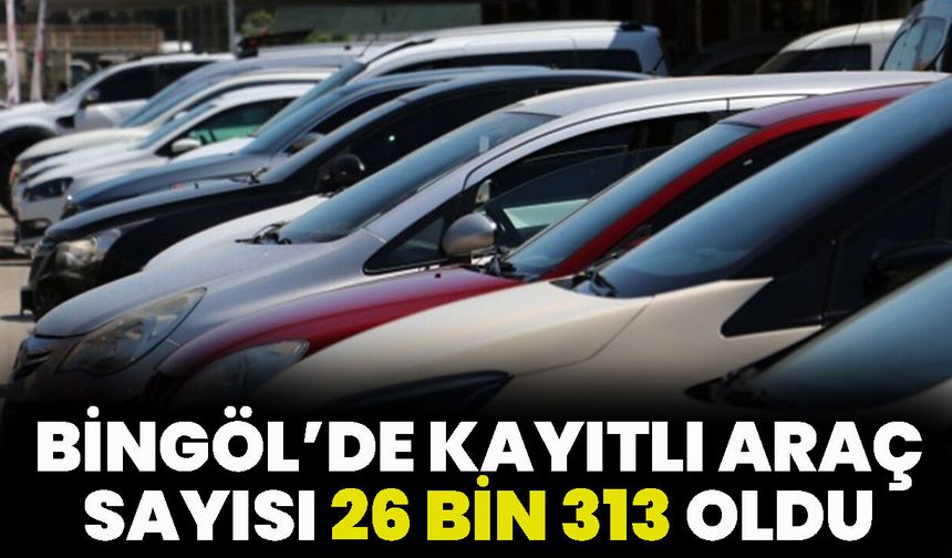 Bingöl’de Kayıtlı Araç Sayısı 26 Bin 313 Oldu