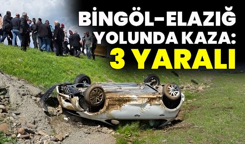 Bingöl-Elazığ Yolunda Kaza: 3 Yaralı