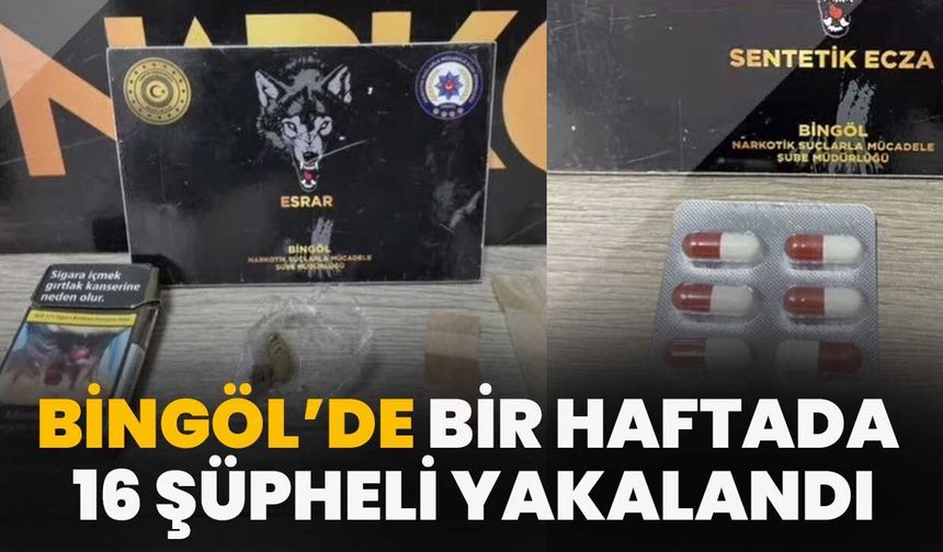 Bingöl’de Bir Haftada 16 Şüpheli Yakalandı