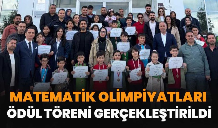 Matematik Olimpiyatları Ödül Töreni Gerçekleştirildi