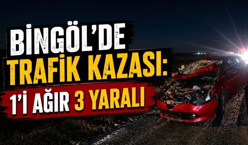 Bingöl’de Trafik Kazası: 1’i Ağır 3 Yaralı