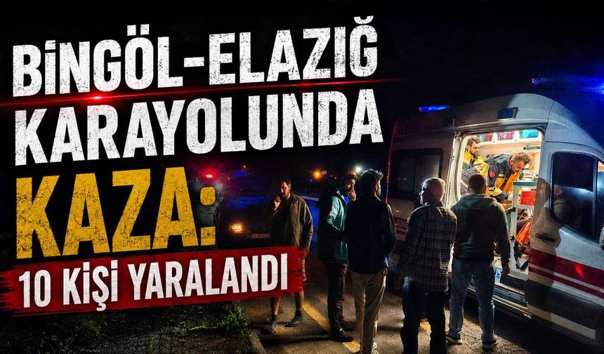 Bingöl-Elazığ Karayolunda Kaza: 10 Kişi Yaralandı