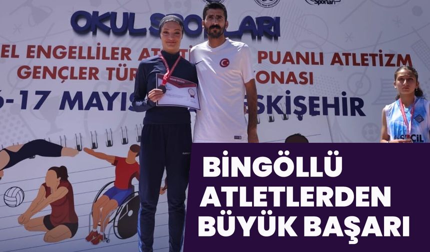 Bingöllü Atletten 'Türkiye İkinciliği' ve 'Türkiye Üçüncülüğü' Başarıları