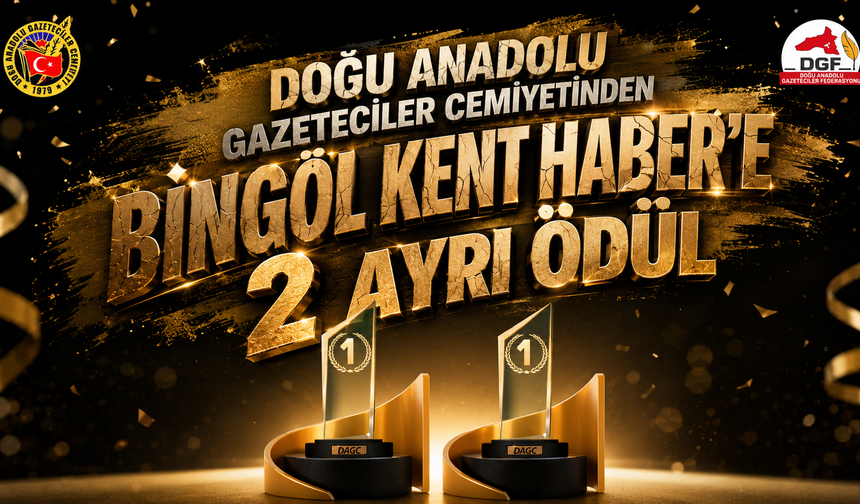 Doğu Anadolu Gazeteciler Cemiyetinden Bingöl Kent Haber’e 2 Ayrı Ödül