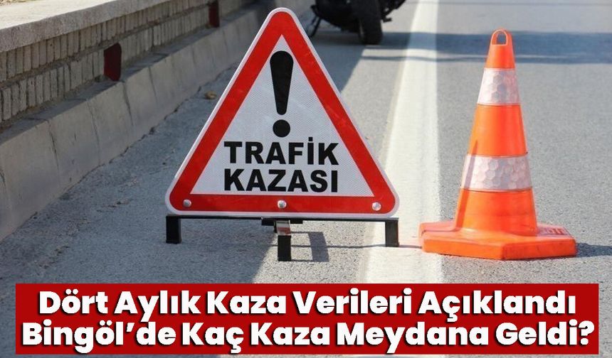 Dört Aylık Kaza Verileri Açıklandı, Bingöl’de Kaç Kaza Meydana Geldi?