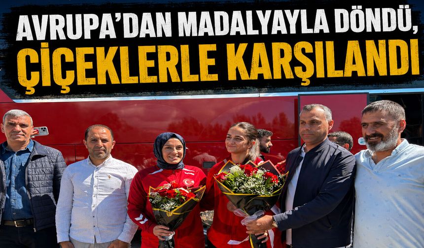 Avrupa’dan Madalyayla Döndü, Bingöl’de Çiçeklerle Karşılandı
