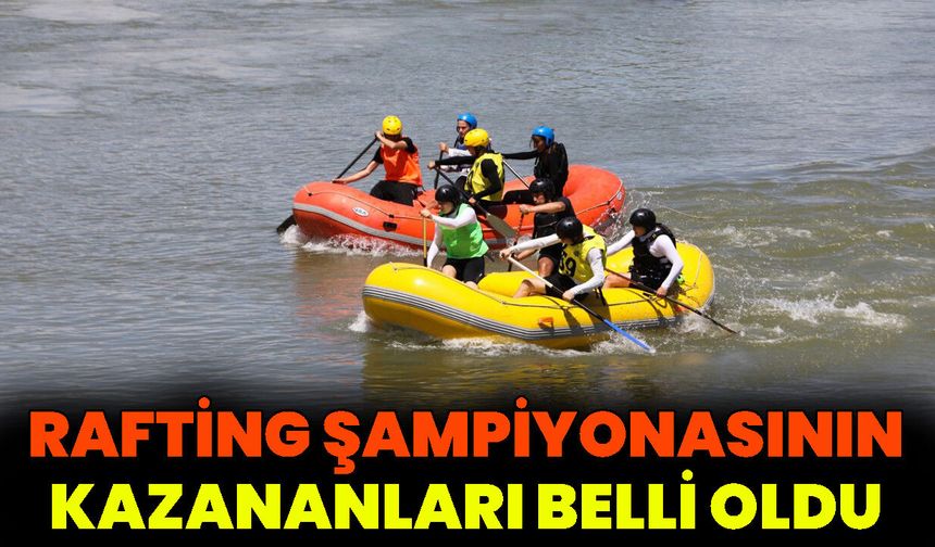 Rafting Şampiyonasının Kazananı Belli Oldu