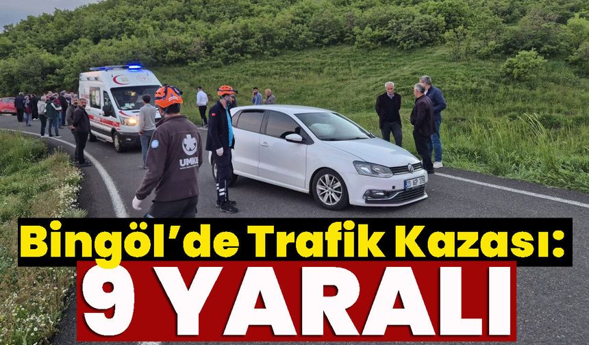 Bingöl’de Trafik Kazası: 9 Yaralı