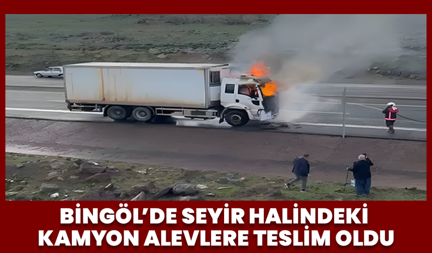 Bingöl’de Seyir Halindeki Kamyon Alevlere Teslim Oldu