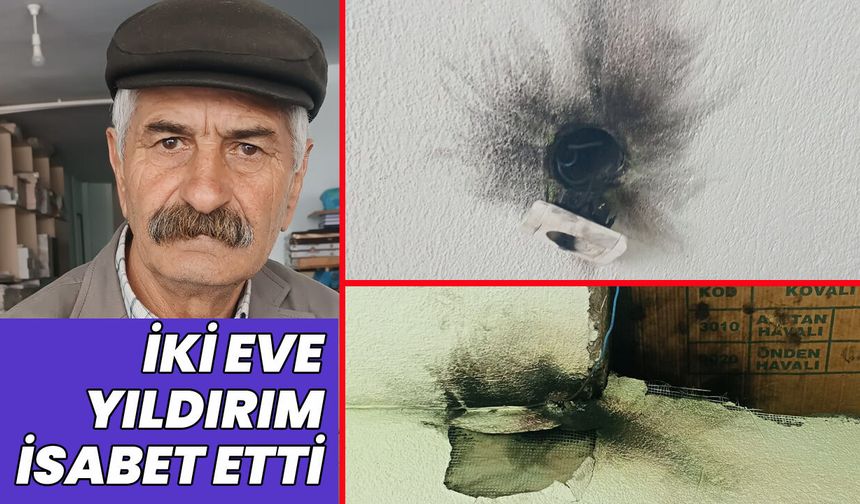 Bingöl’de İki Eve Yıldırım İsabet Etti, Faciadan Dönüldü!