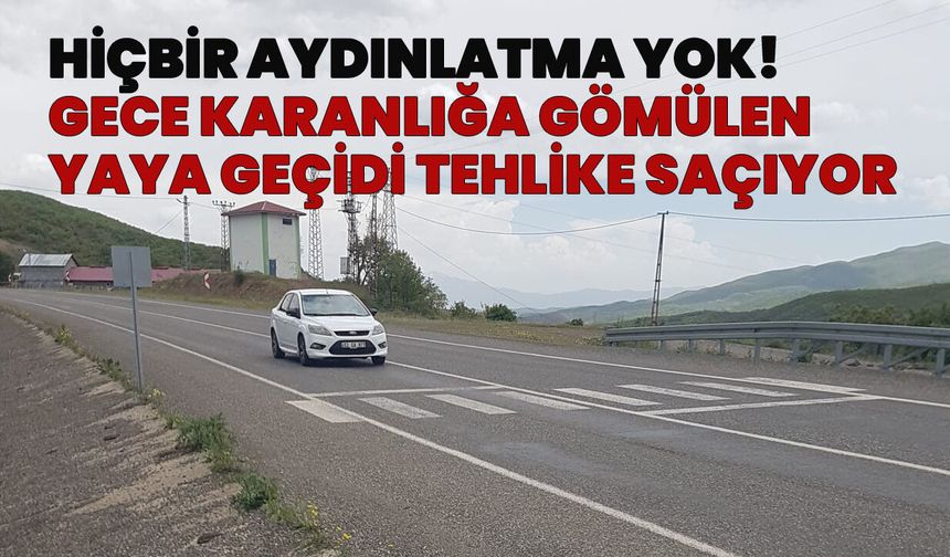 Bingöl’de Aydınlatması Olmayan Yaya Geçidi, Kazalara Davetiye Çıkarıyor!
