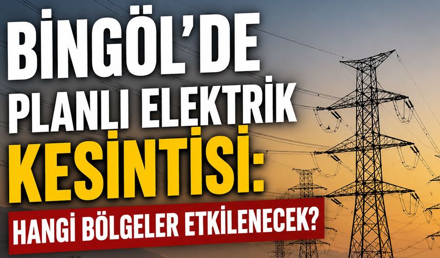 Bingöl'de Planlı Elektrik Kesintisi: Hangi Bölgeler Etkilenecek?