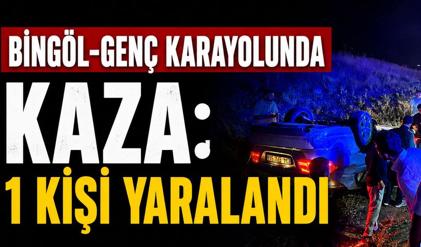 Bingöl-Genç Karayolunda Kaza: 1 Kişi Yaralandı