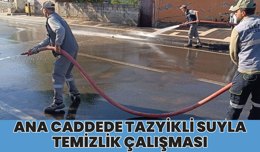 Bingöl’ün İlçesinde Tazyikli Suyla Temizlik Çalışması
