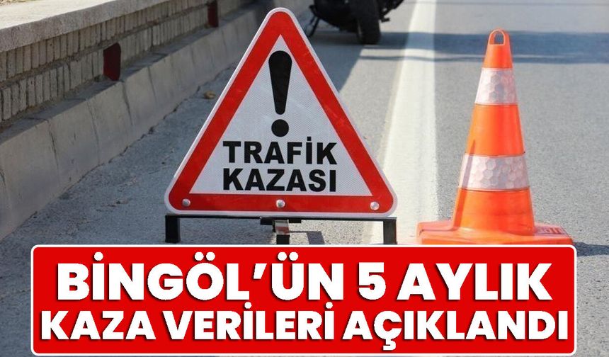 Bingöl’ün 5 Aylık Kaza Verileri Açıklandı