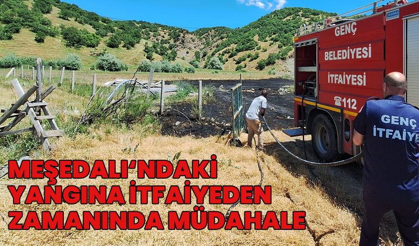 Genç’te Korkutan Yangın İtfaiyenin Müdahalesiyle Söndürüldü