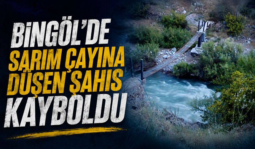 Bingöl’de Sarım Çayına Düşen Şahıs Kayboldu