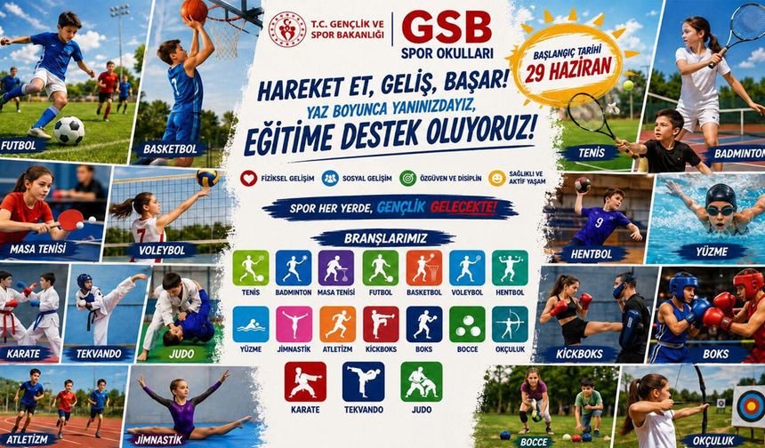 Bingöl’de Yaz Spor Okulları için Kayıtlar Sürüyor!