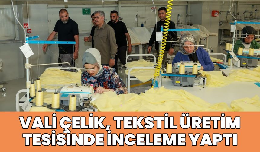 Vali Çelik, Tekstil Üretim Tesisinde İncelemelerde Bulundu