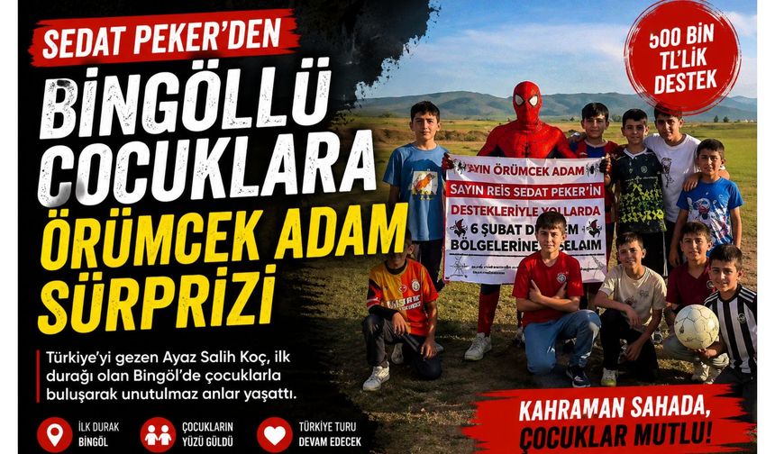 Örümcek Adam Bingöl’de Çocukların Yüzünü Güldürdü