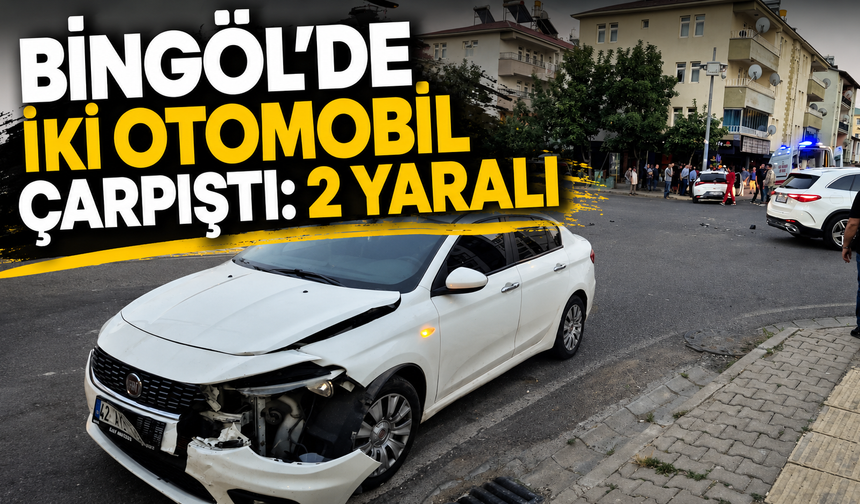 Bingöl'de İki Otomobil Çarpıştı: 2 Yaralı
