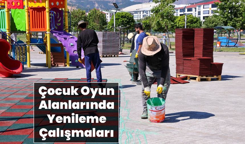 Çocuk Oyun Alanlarında Yenileme Çalışmaları