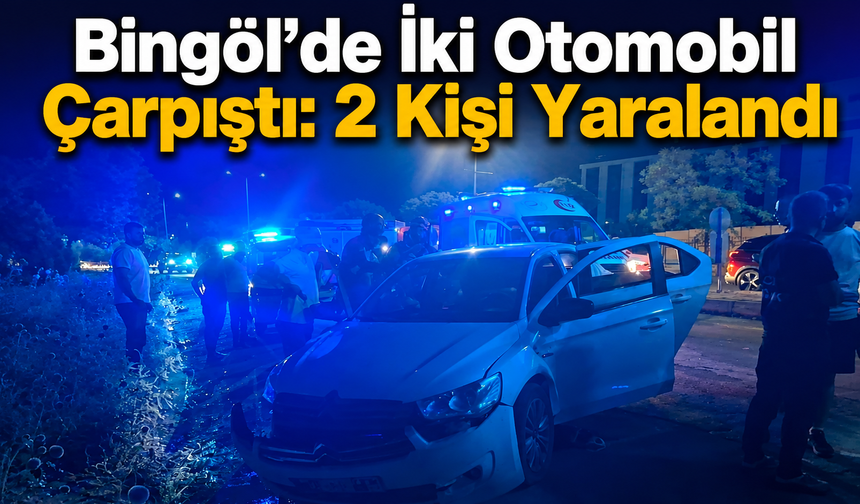 Bingöl’de İki Otomobil Çarpıştı: 2 Kişi Yaralandı