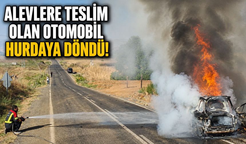 Genç'te Alevlere Teslim Olan Otomobil Hurdaya Döndü!