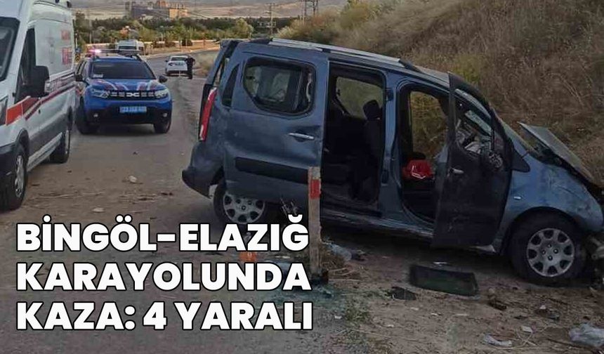 Bingöl Elazığ Karayolunda Trafik Kazası: 4 Yaralı