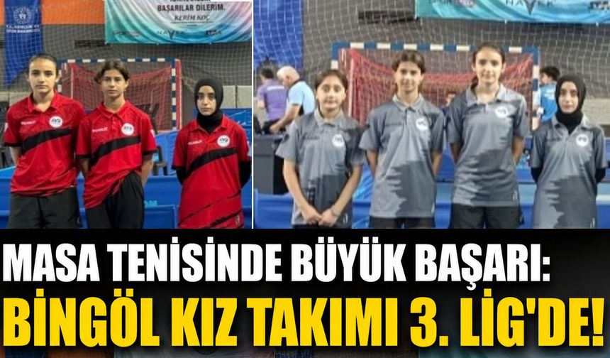 Bingöl Kız Takımı, 3. Lig'e Yükseldi!