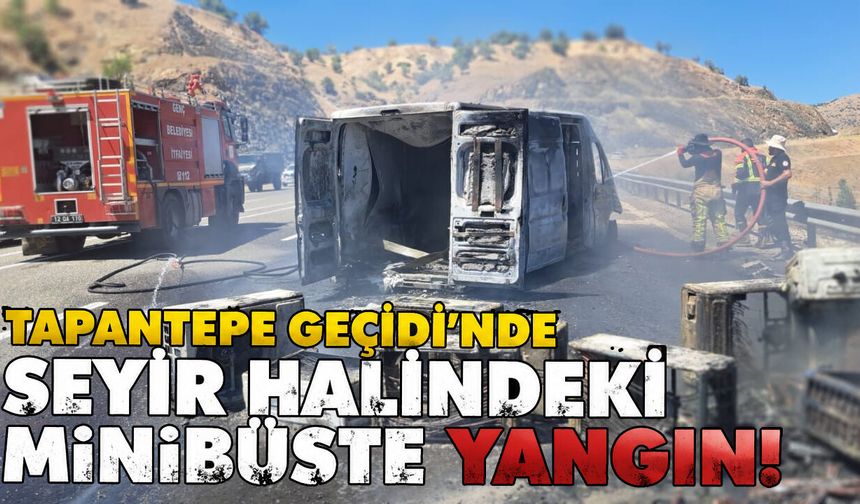 Bingöl Diyarbakır Yolunda Seyir Halindeki Minibüs Yangında Küle Döndü