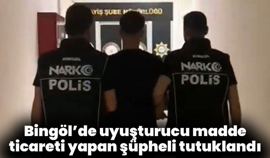 Bingöl’de uyuşturucu madde ticareti yapan şüpheli tutuklandı